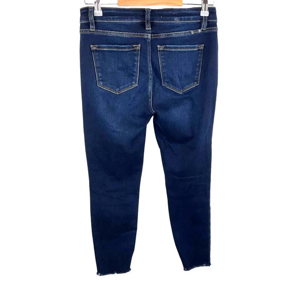 KanCan Charcoal Ankle Straight High Rise Ripped Jean - Picture 2 of 4